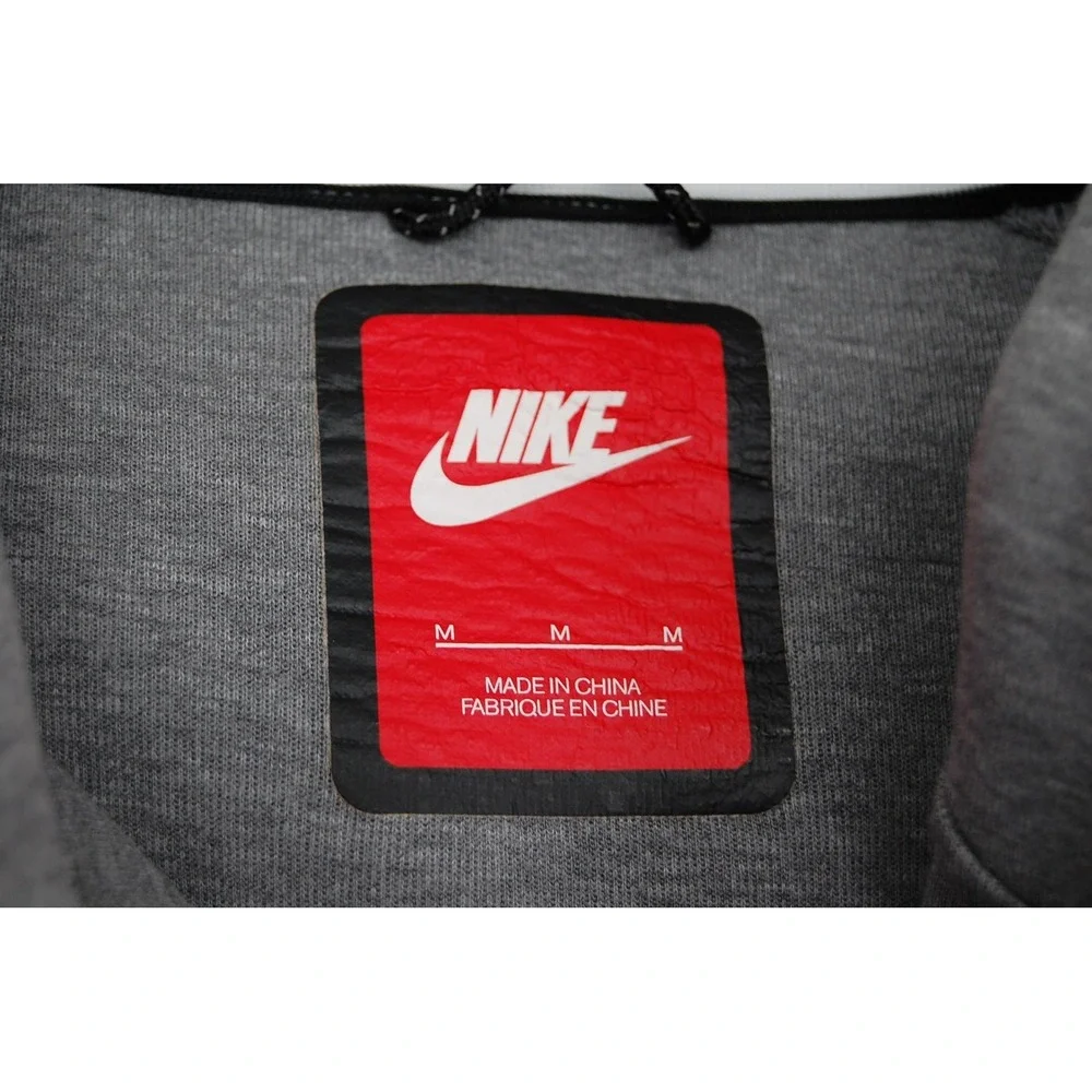 Nike Tech Fleece Jacket Womens Medium Gray Asymmetrical Zip Hoodie Cape Athletic